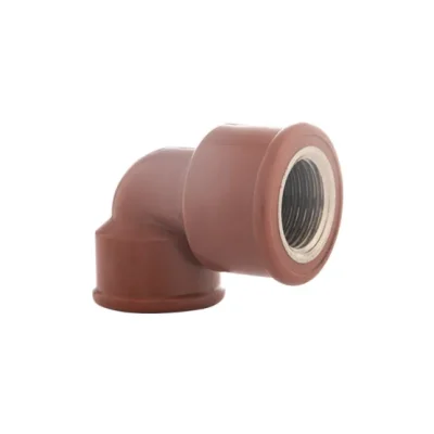 CODO 90° PARA AGUA CALIENTE CON INSERTO METÁLICO Y CON ROSCA